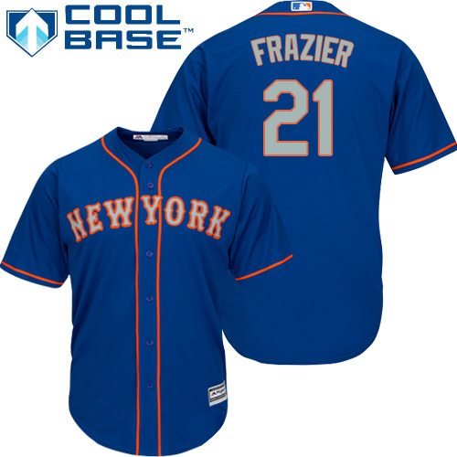 Mets #21 Todd Frazier Blue New Cool Base Alternate Home Stitched MLB Jersey